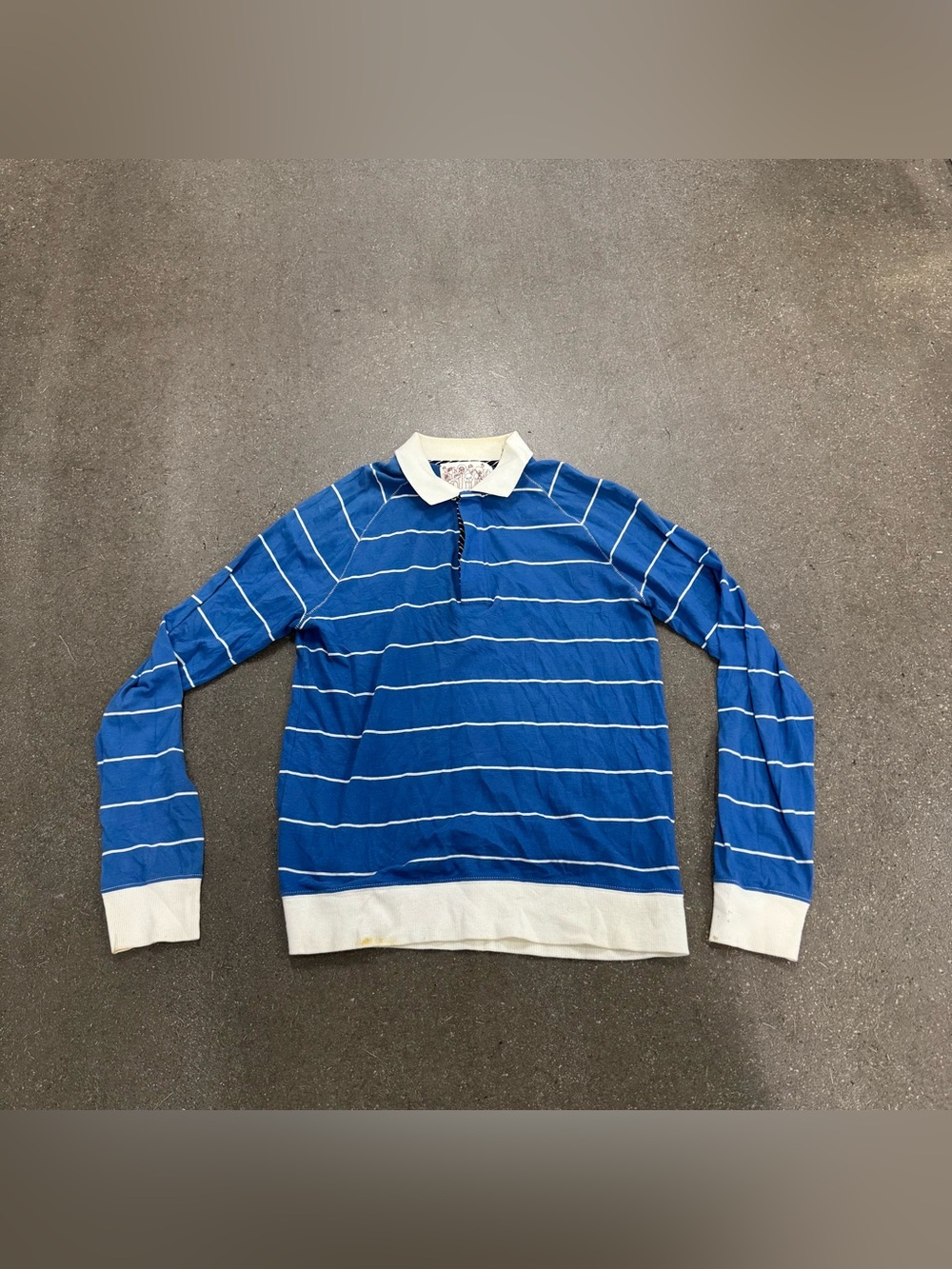 Trovata pullover stripe polo blue small